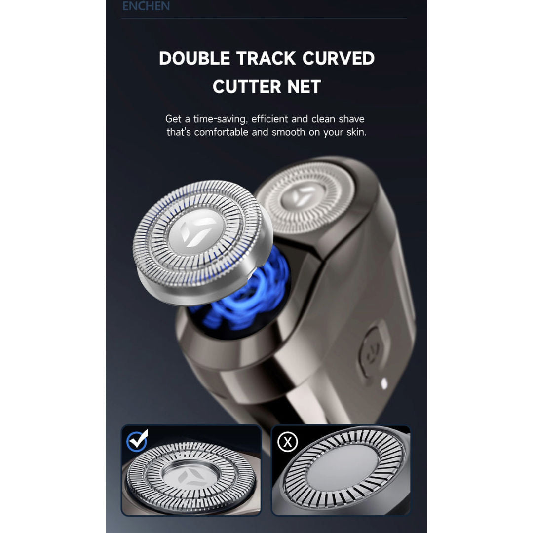 ENCHEN Mini 6 Portable Electric Shaver, 2-Direction Flex Heads, Self-Sharpening Blades, USB Type-C