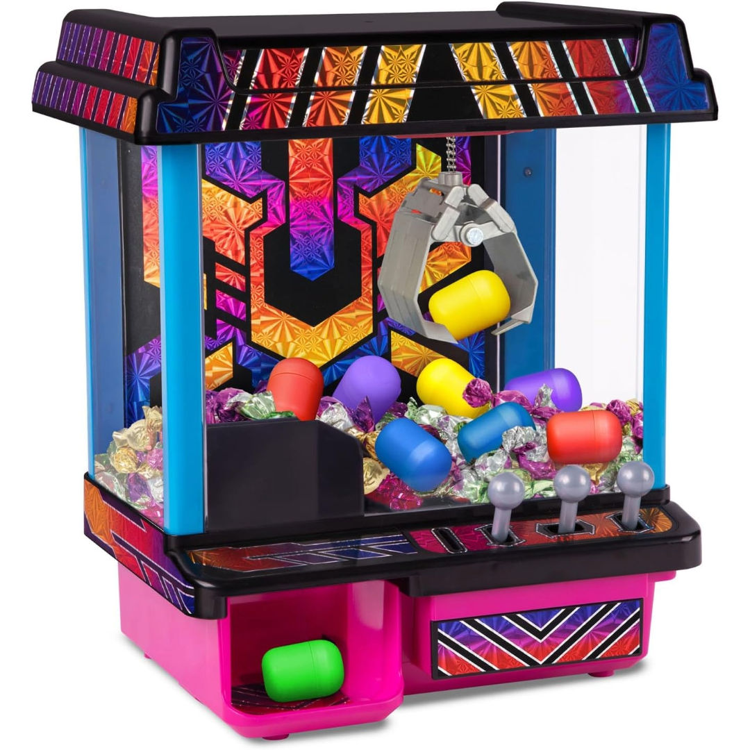 Ambassador Hyper Neon Black Series Electronic Arcade Claw Crane Game,6+ Years