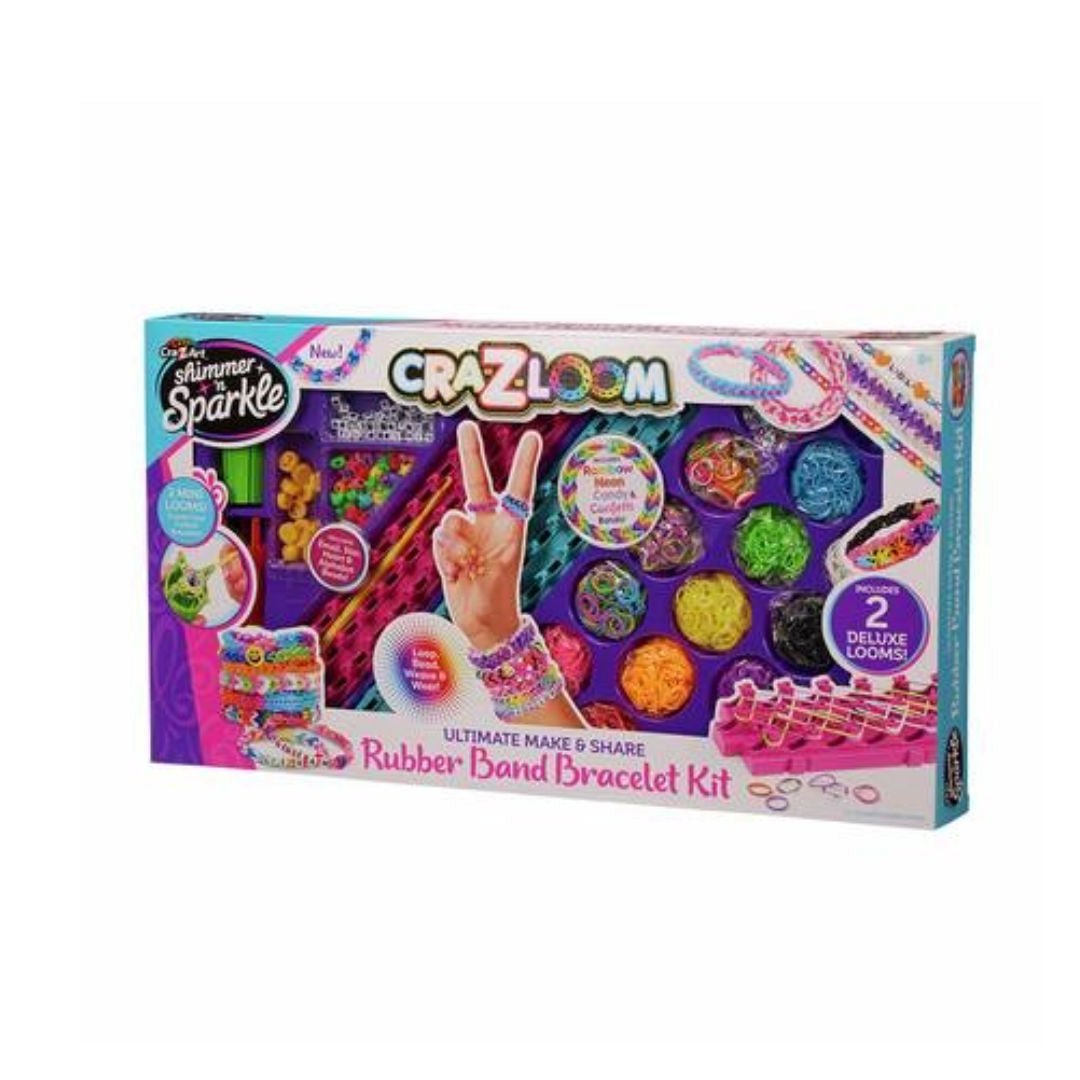 Cra-Z-Loom Shimmer N' Sparkle Rubber Band Bracelet DIY Kit, 8+ Years