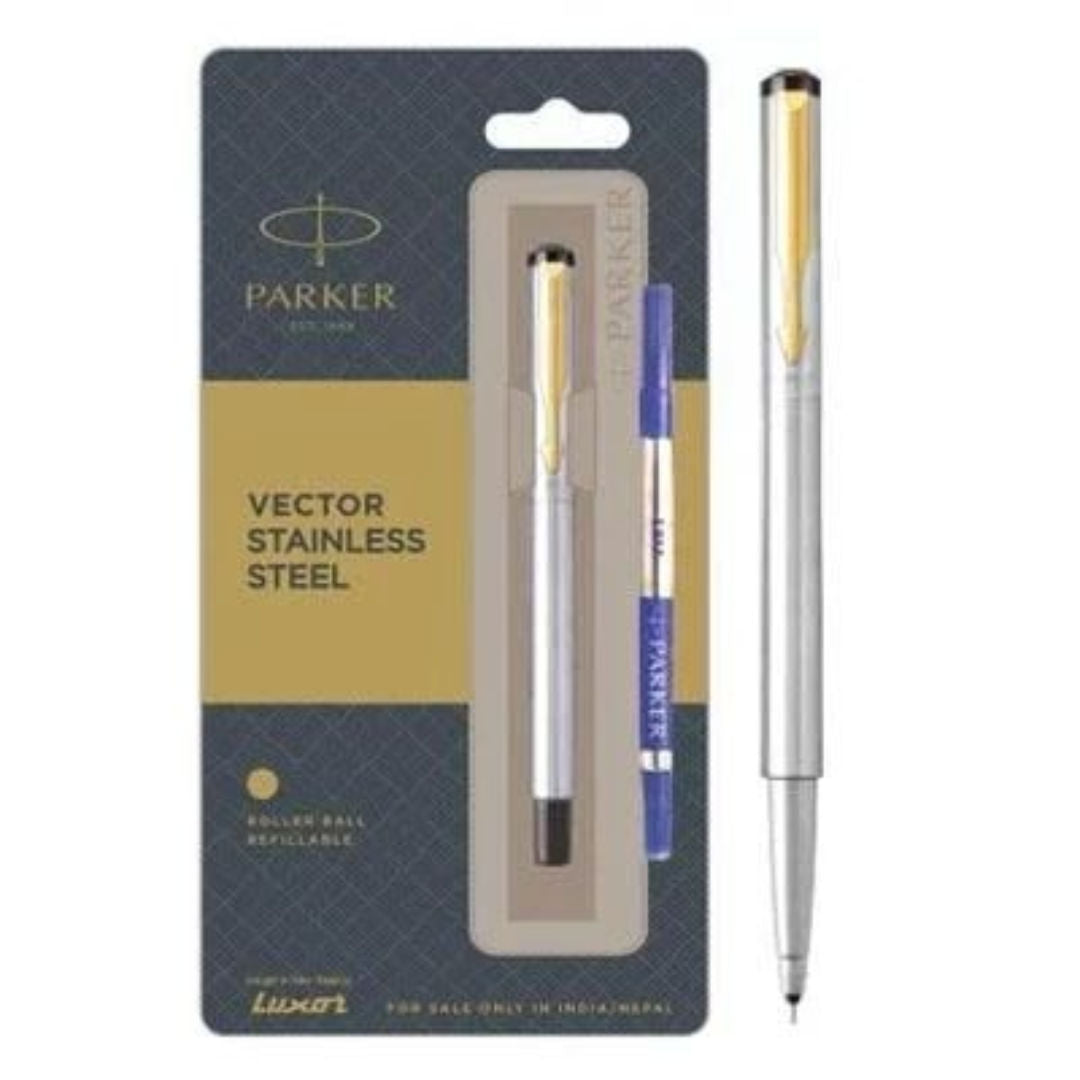 Parker Vector GT Roller Ball Pen, Stainless Steel
