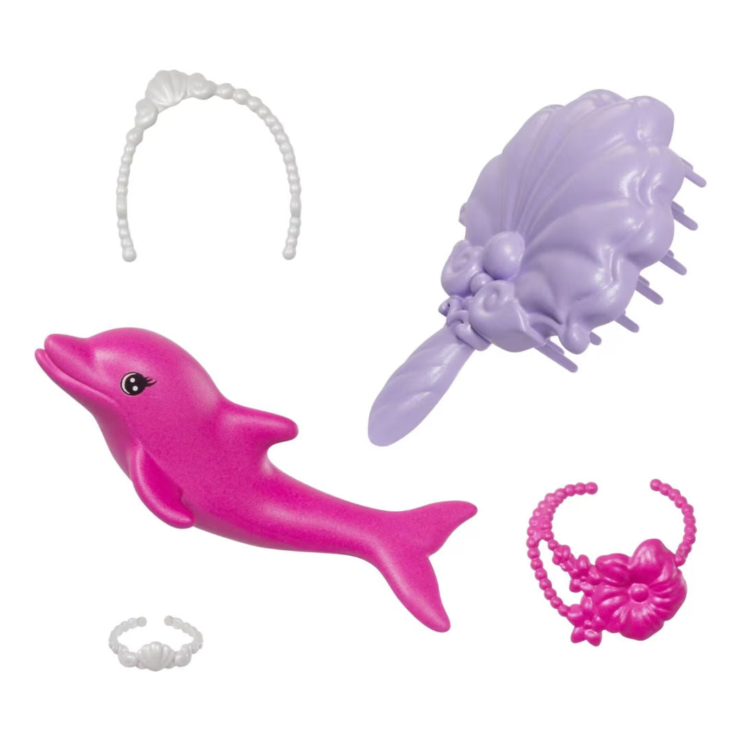 Barbie Malibu Color Changing Mermaid Doll with Accessories, 3+ Years
