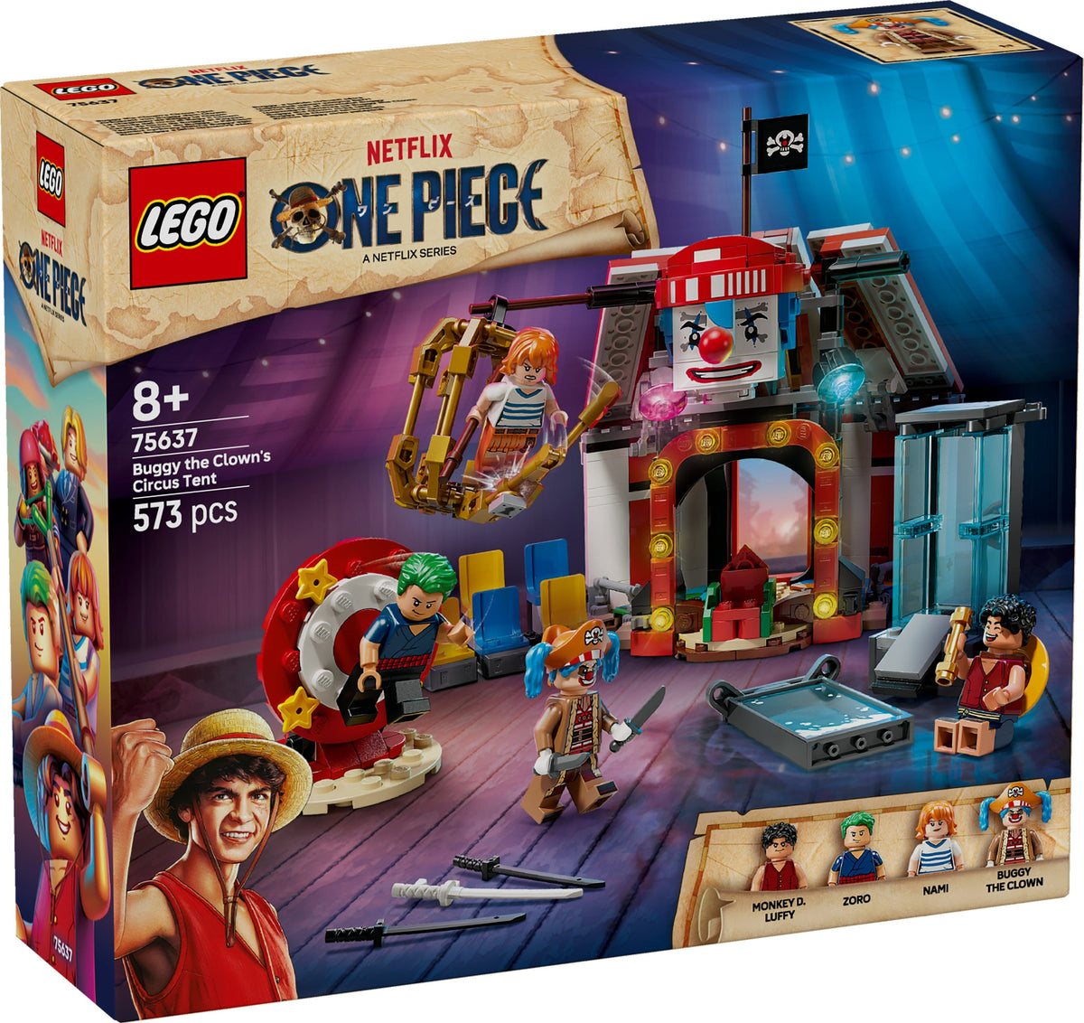 LEGO ONE PIECE Buggy the Clown's Circus Tent Building Play Set, For Age 8+ Years