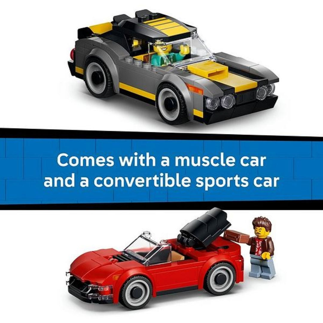 LEGO City Drive-Through Car Wash Building Toy Set, 583 Pieces, For Age 6+ Years