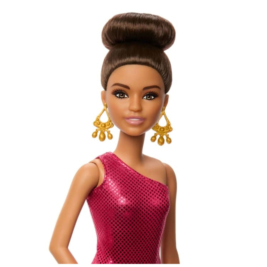 Barbie Ballroom Dancer Fashion Doll With Red Ruffle Dress, Dancing Shoes & Brown Styled Hair, Dancing Trophy Accessory