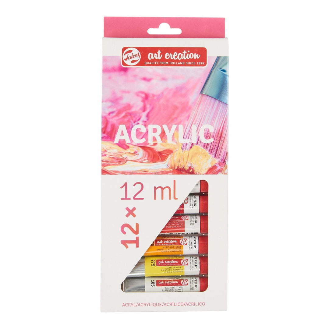 Royal Talens Acrylic Colour Set, 12×12 ml Tubes