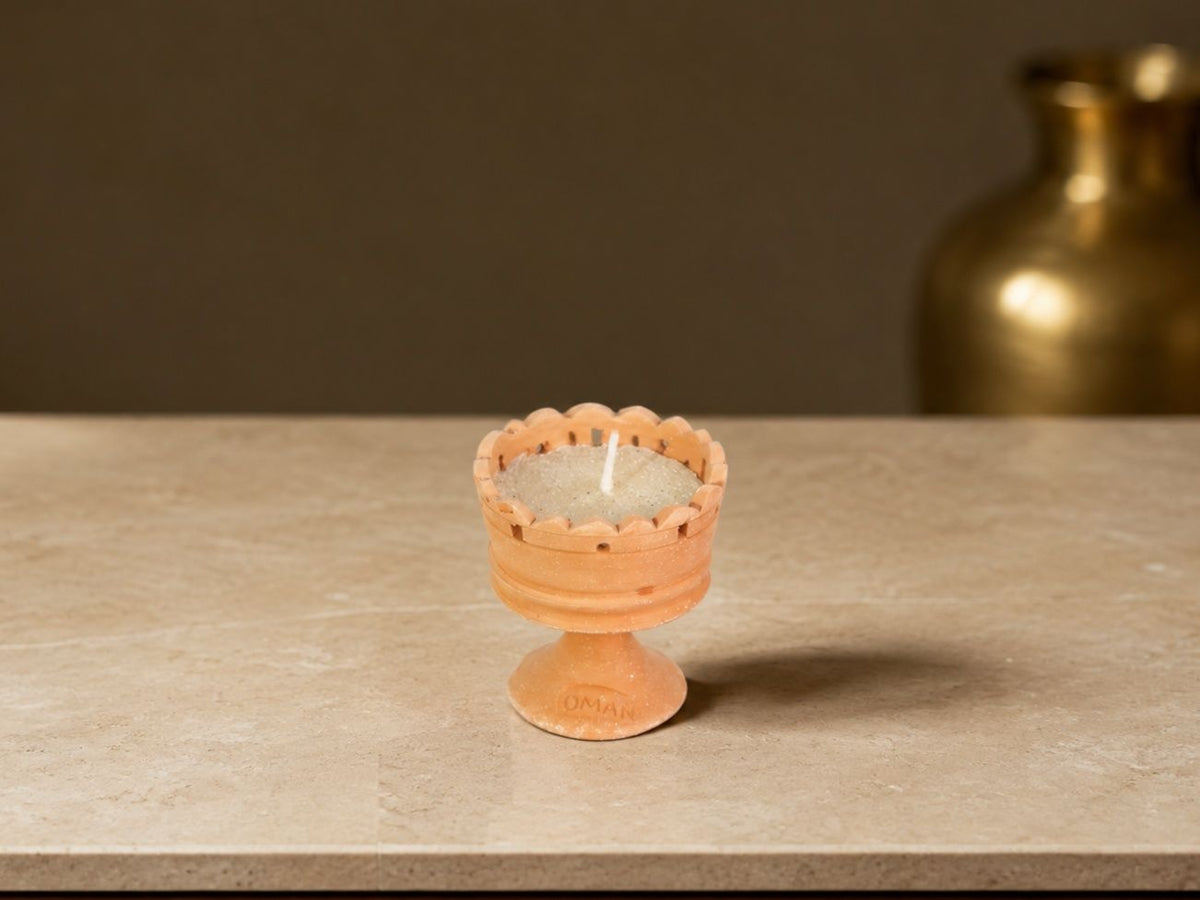 Frankincense Candle, Traditional Terracotta Holder, Assorted Design