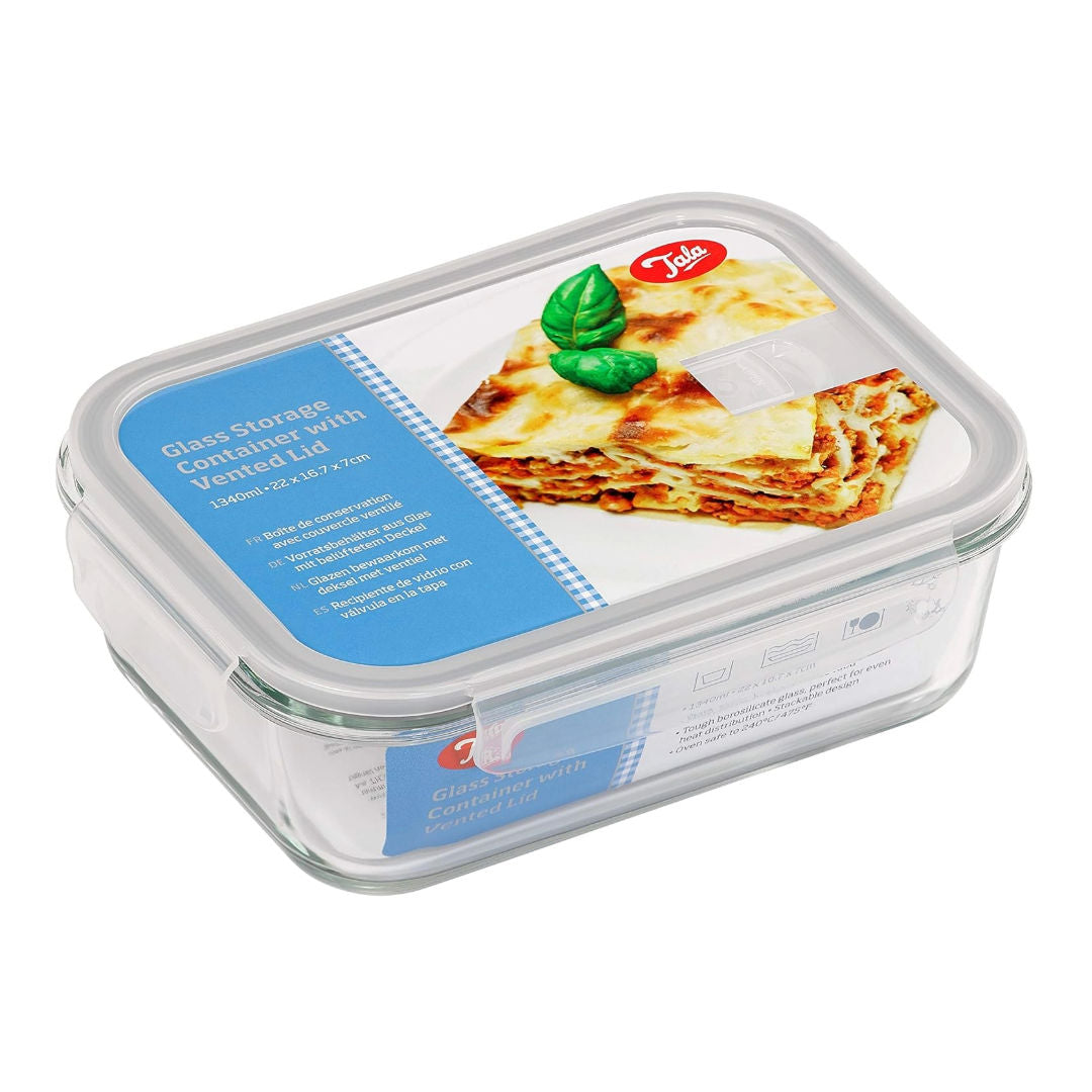 Tala Glass Storage Container With Vent Lid
