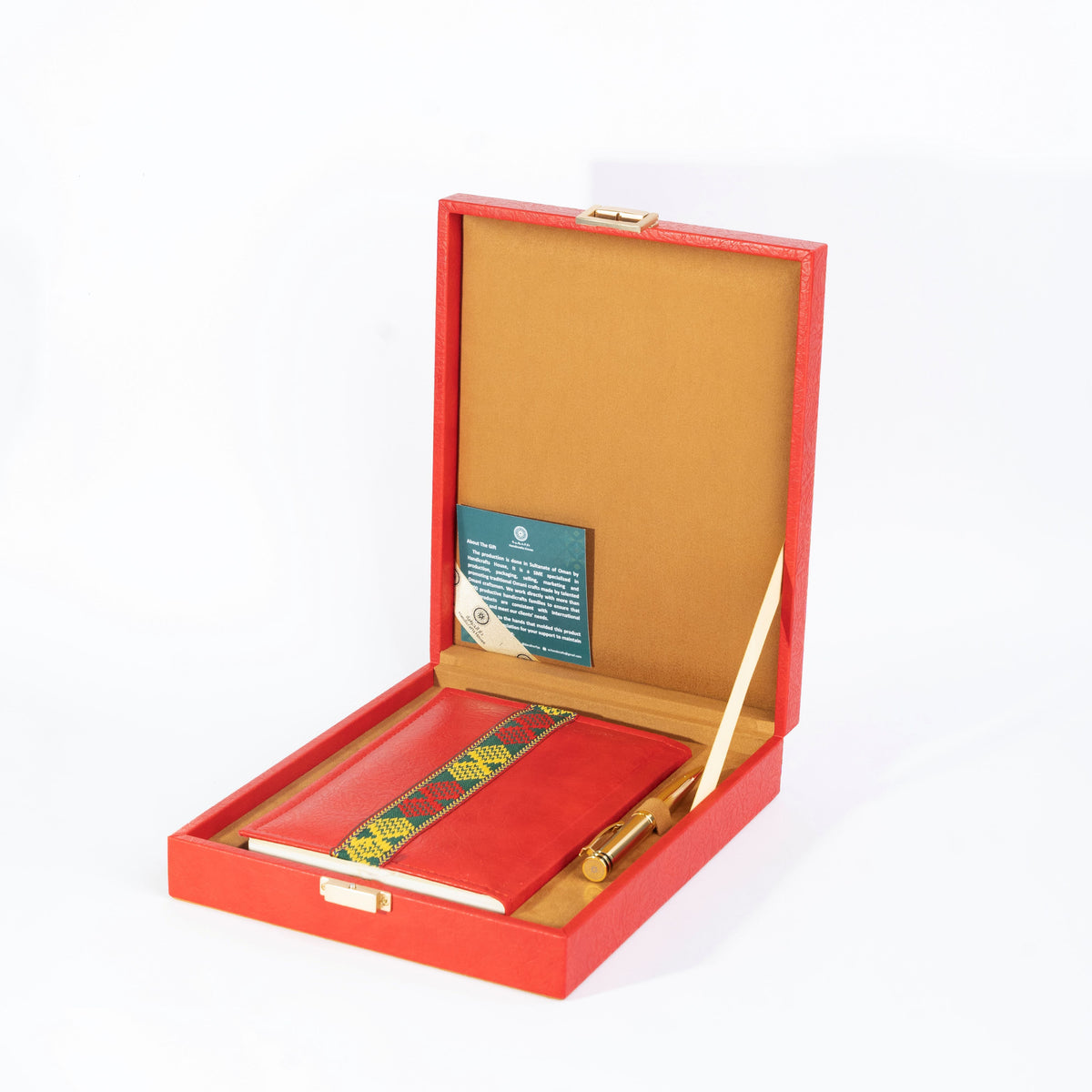 Leather Notebook & Pen Gift Set in Wooden Presentation Box, Assorted