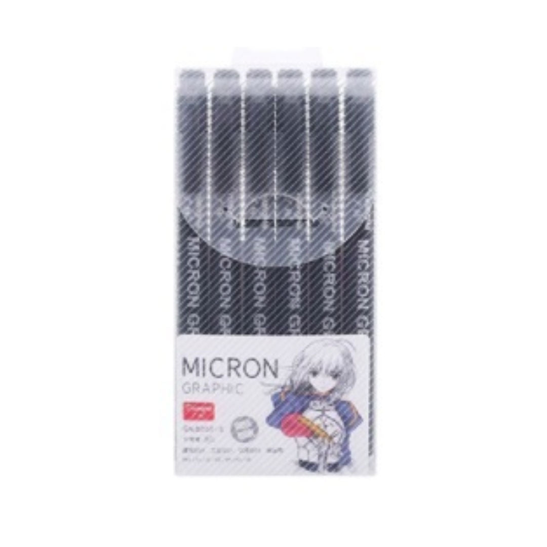 RSC Micron Graphic Pen Box, 6pieces