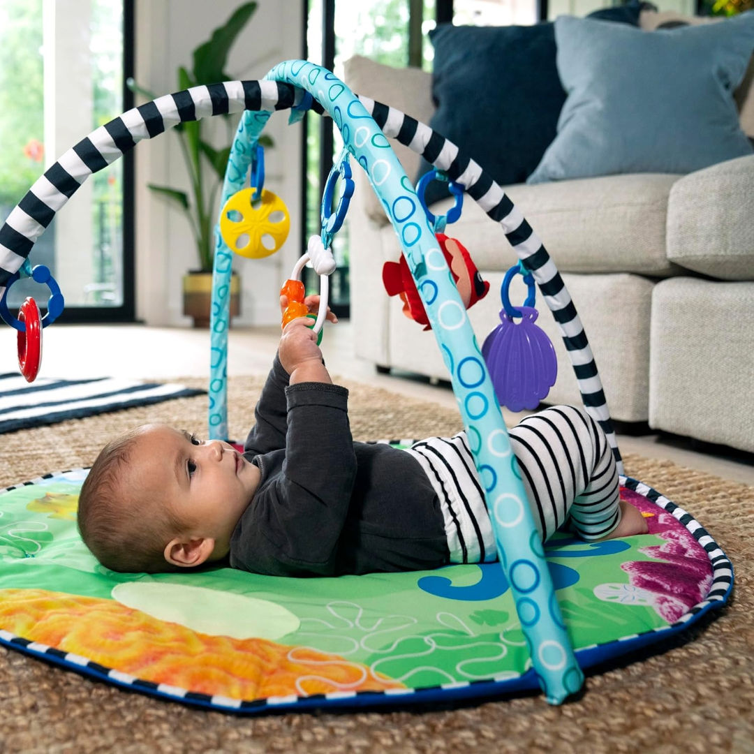Baby Einstein Sea Floor Explorers 2-in-1 Water Mat Play Gym,  Ages Newborn and Up