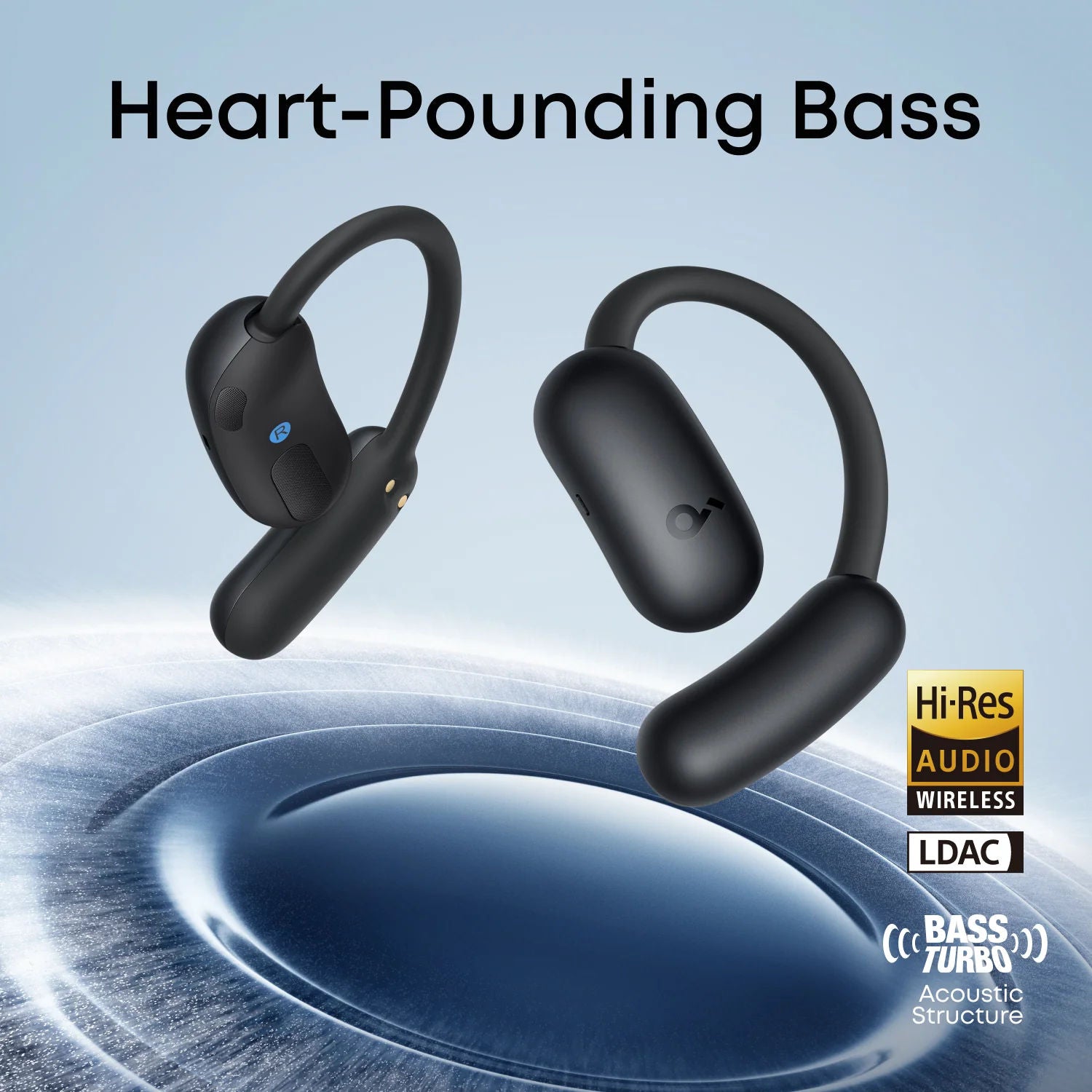 Anker Soundcore AeroFit 2 Open-Ear Wireless Earbuds with AI Translation, LDAC Hi-Res Audio & Adjustable Ear Hooks