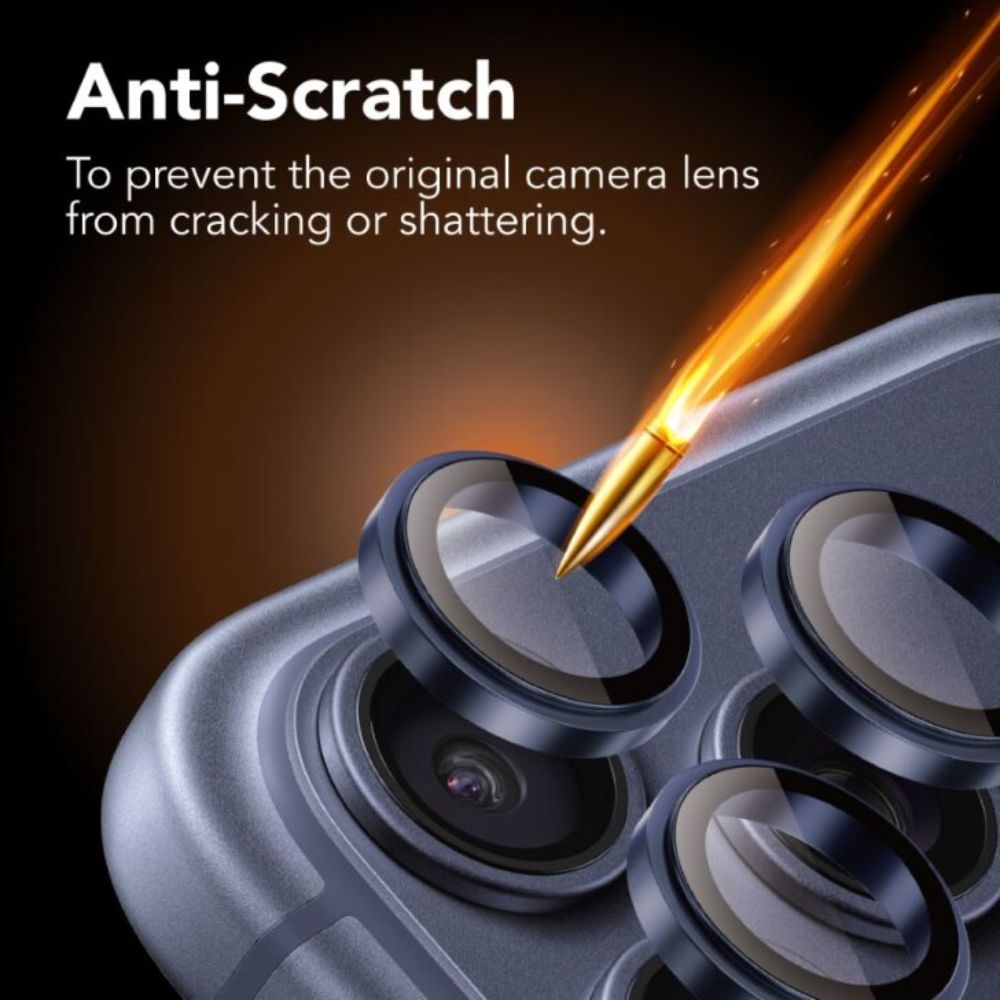 Blupebble Graphene Rock Series Camera Lens Protector for iPhone 17 Series, Blue