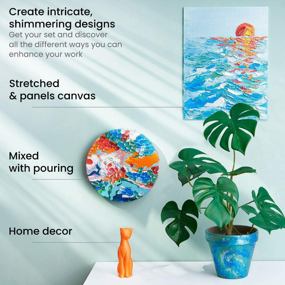 Arteza Metallic Acrylic Artist Paint Set Classic, 8x120ml