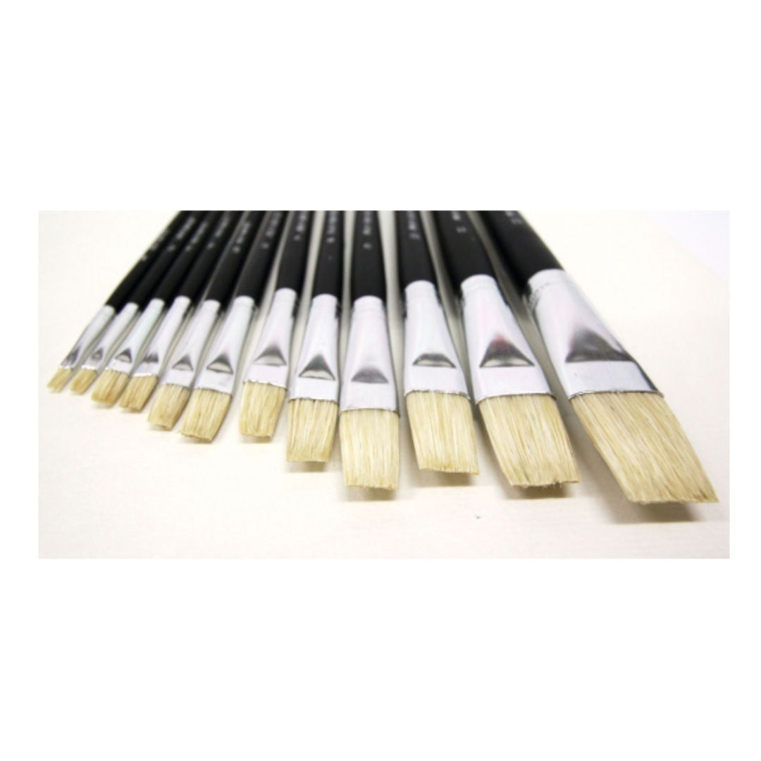 Mont Marte 12-Pieces, Studio Essentials, Artist Flat Brush Set, BMSS0002 P24-491