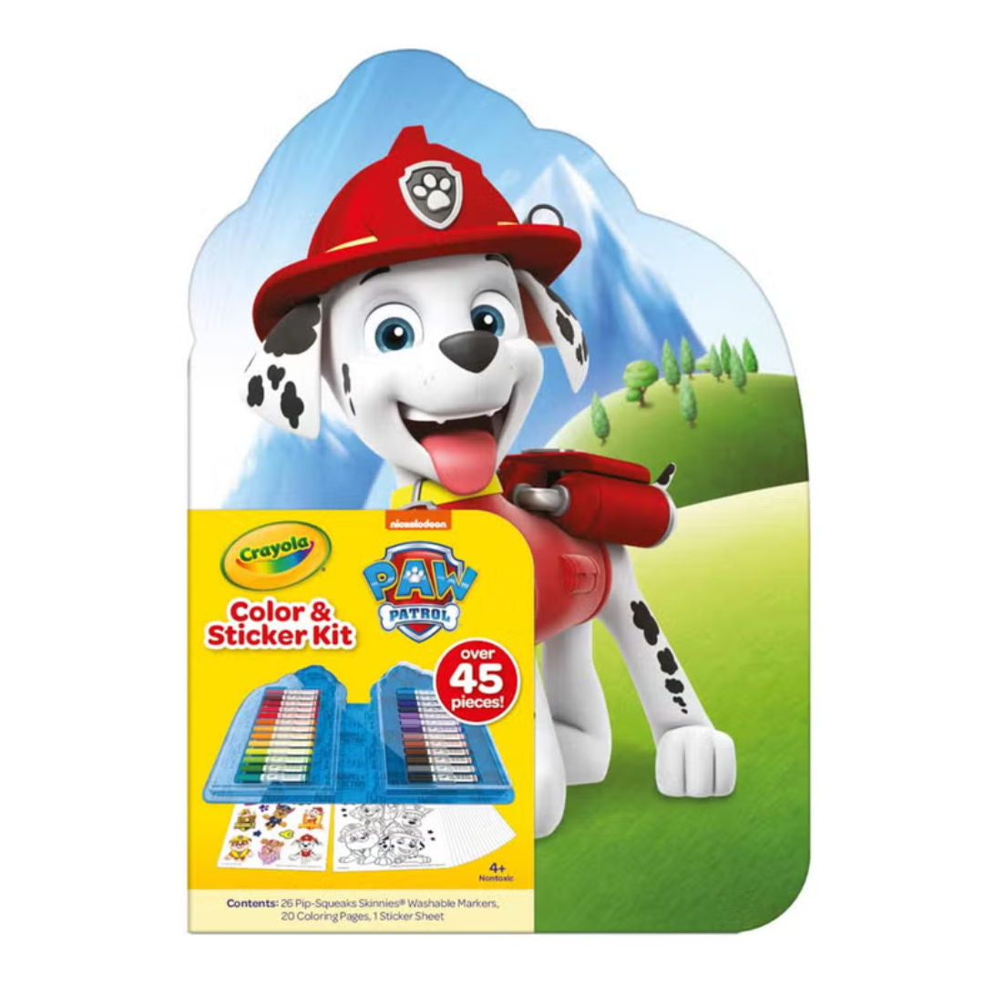 Crayola PAW PATROL Colour & Sticker Kit, 45+ Pieces
