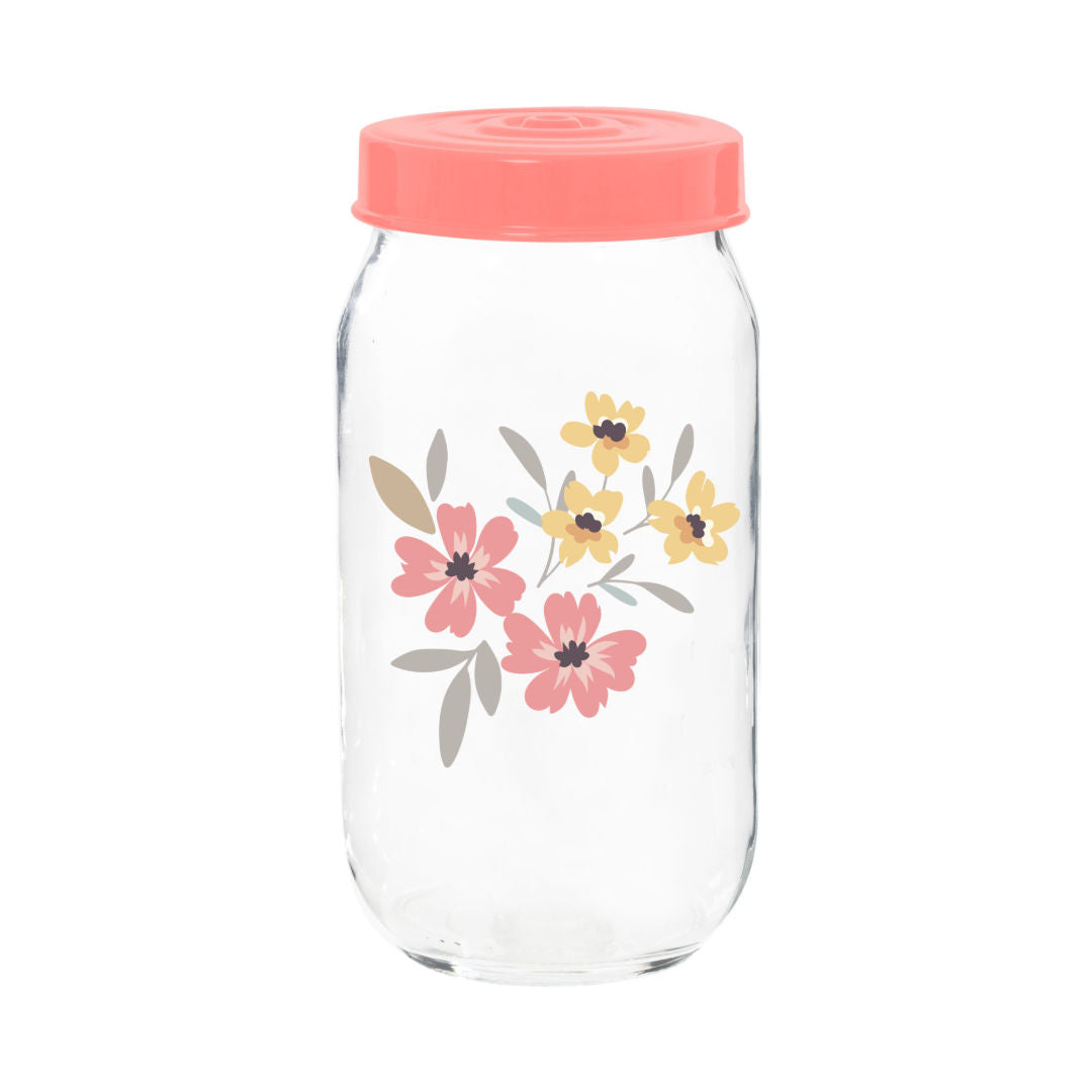 Herevin Pastel Pink Flower Jar, 1L