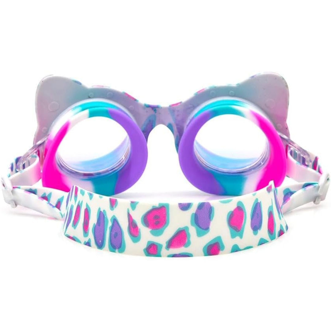 Bling2O Purple Patches Savvy Cat Swim Goggles (Purple/White), 6+ years