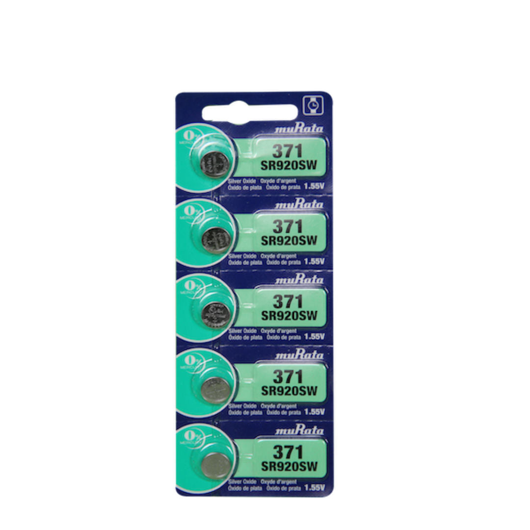MuRata 371, SR920SW, 1.55V, Silver Oxide Battery