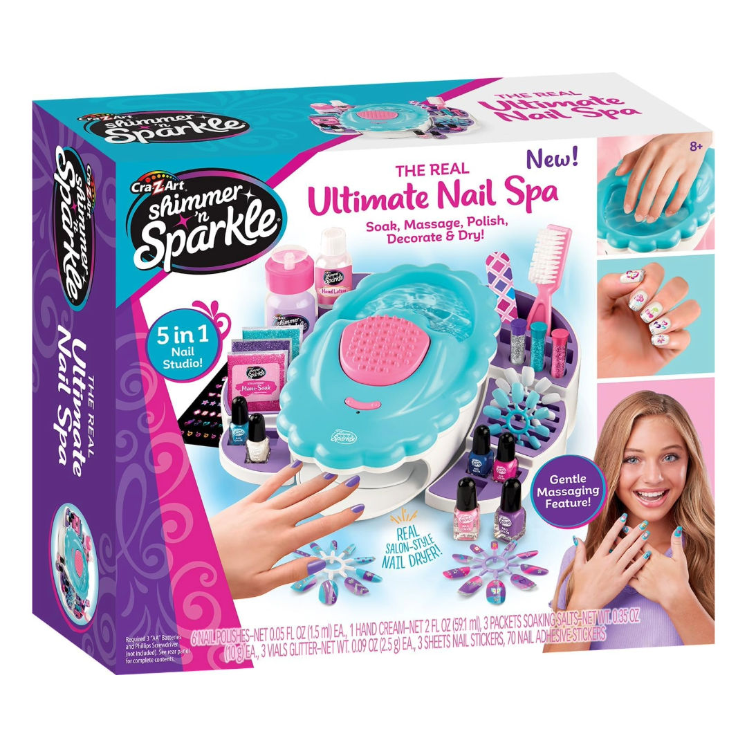 Cra-Z-Art Shimmer 'n Sparkle Ultimate Nail Spa Kit, 8+ Years