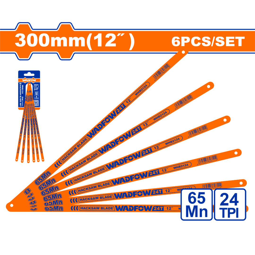 WADFOW Hacksaw Blade Set, 65Mn Steel