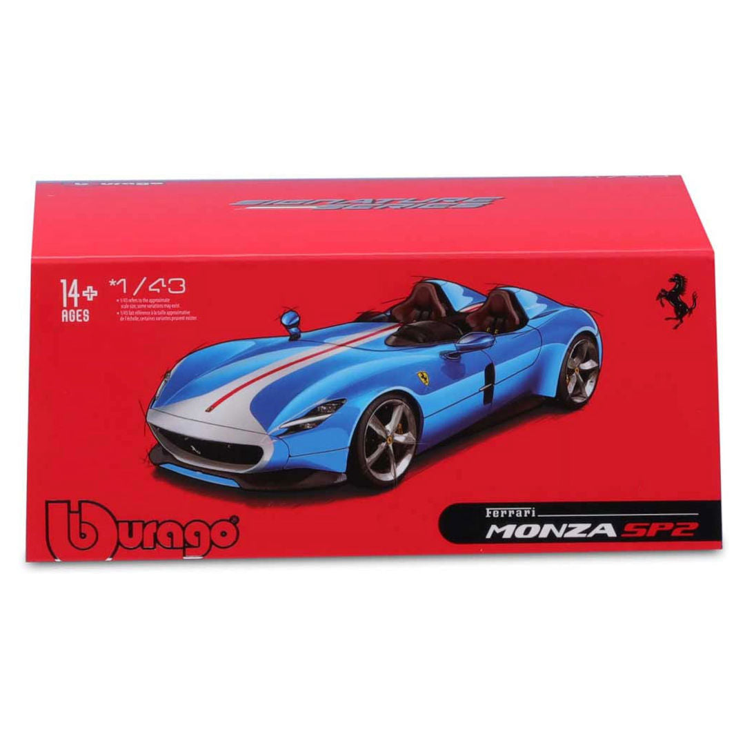 Bburago Signature Ferrari Monza SP2 Die-cast Car Blue 1:43, 14+ years