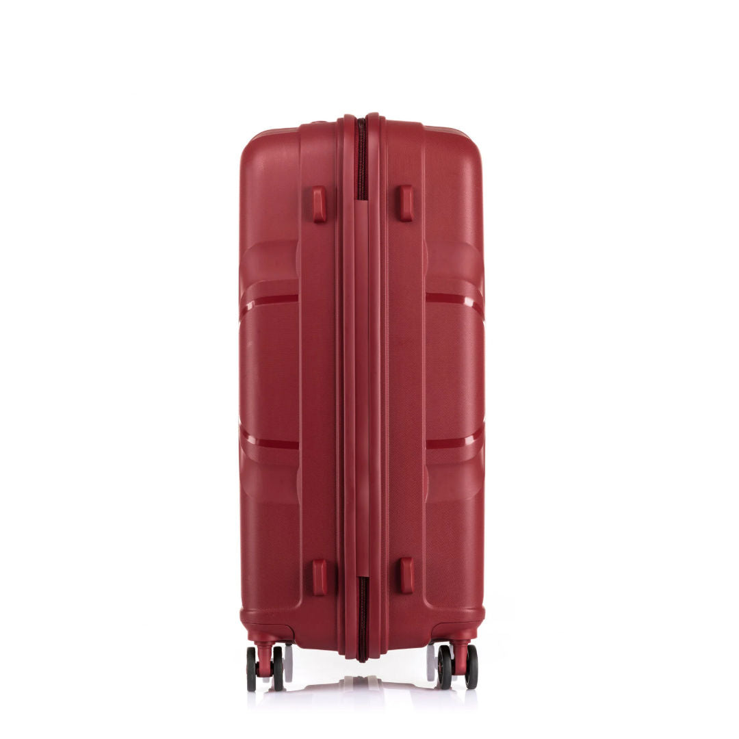 American Tourister Kross Spinner Hard Luggage Trolley Bag, Formula Red