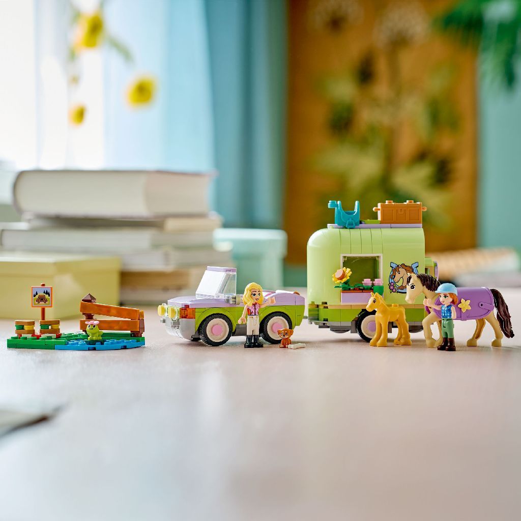 LEGO Friends Horse & Baby Foal Trailer Building Set for Ages 7+, 279 Pieces
