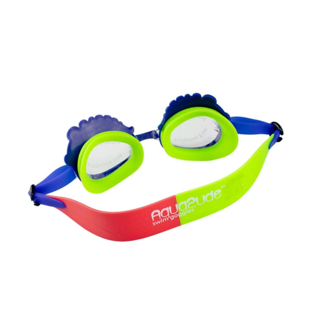Aqua2Ude Alligator Swim Goggles, Royal Blue/Green, 3+ Years