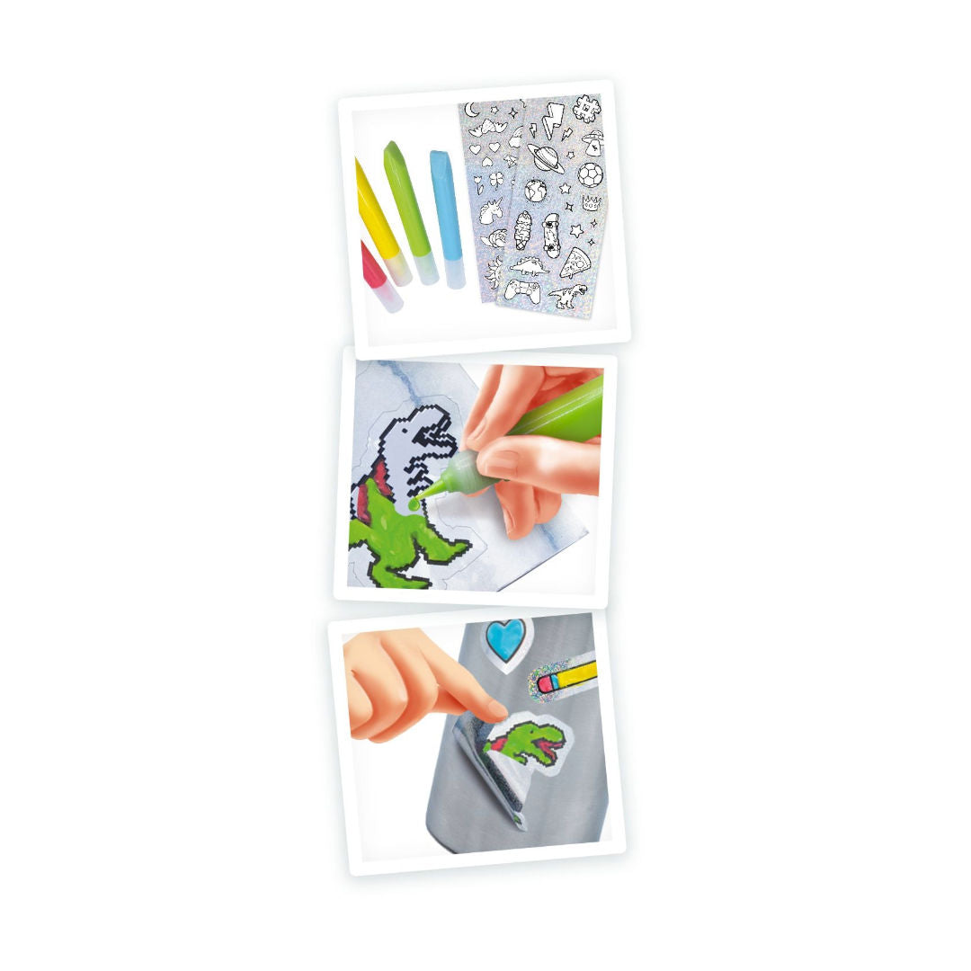 Buki France DIY Water Bottle with Sticker, (400 ml)