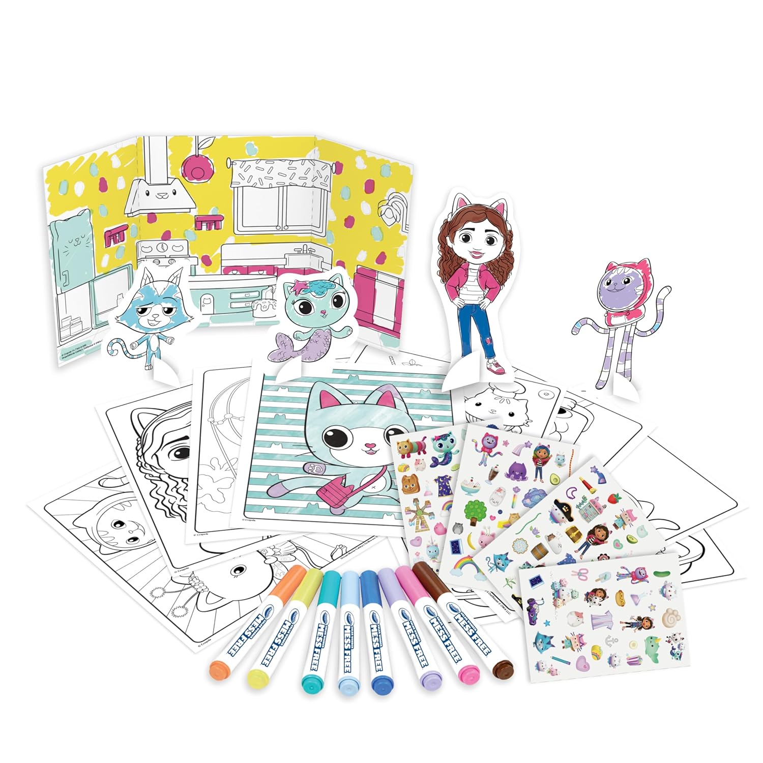 Crayola GABBY'S DOLLHOUSE, Color Wonder MESS FREE CoLOURING, Activity Kit