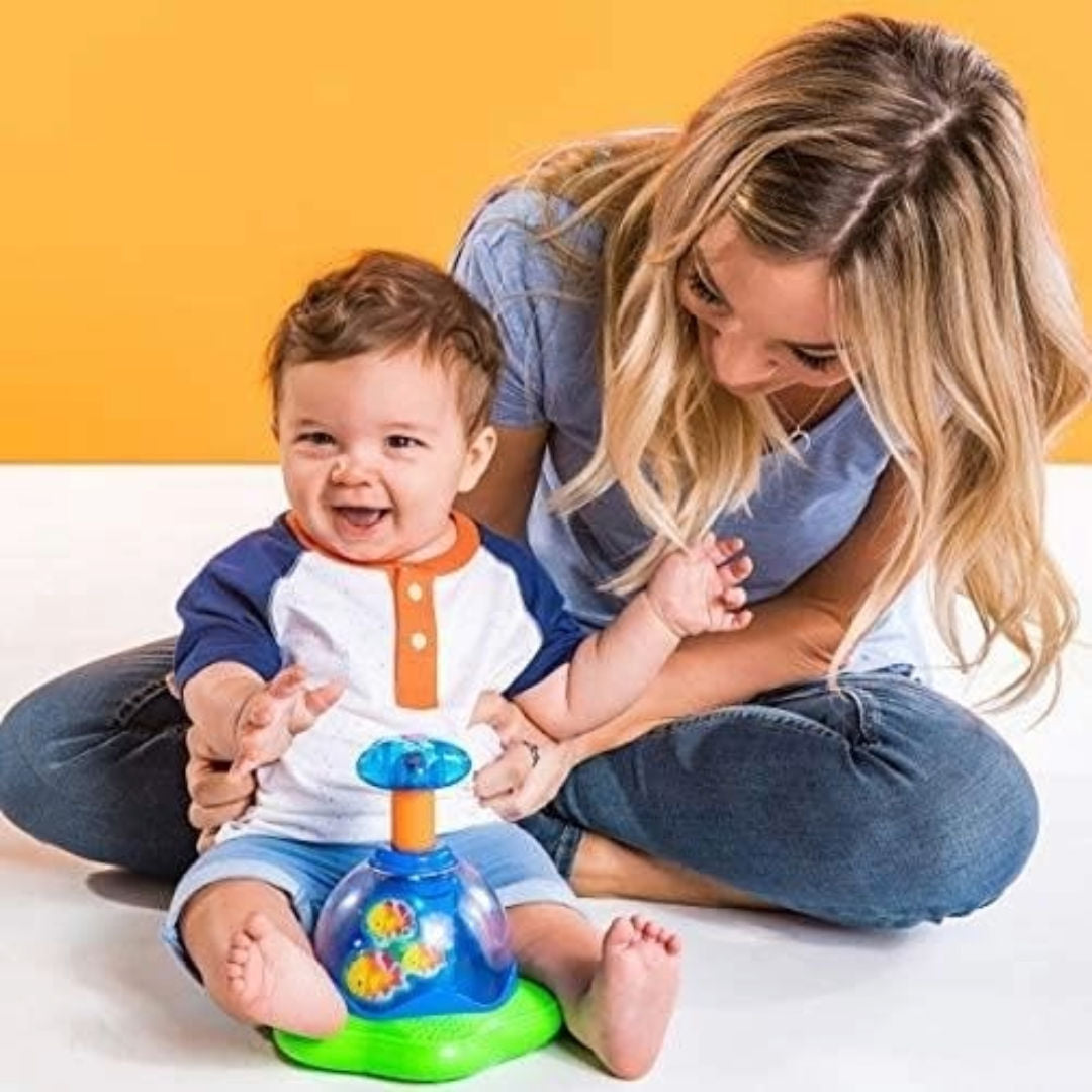 Bright Starts Lights, Lights Baby Press & Glow Spinner, 6+ months