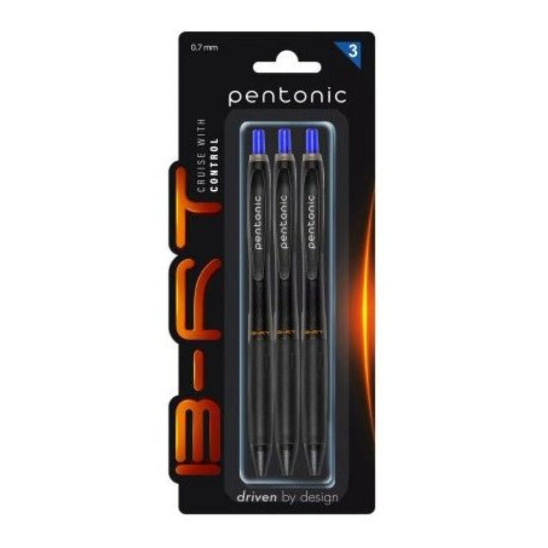 Pentonic Blue Gel Pen, 0.6mm, 3 pieces