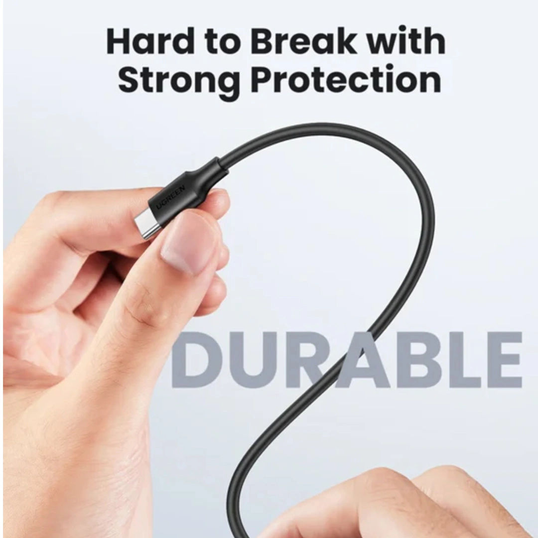 UGREEN US286 USB-C to USB-C 60W Fast Charging Braided Cable, 2 Meter