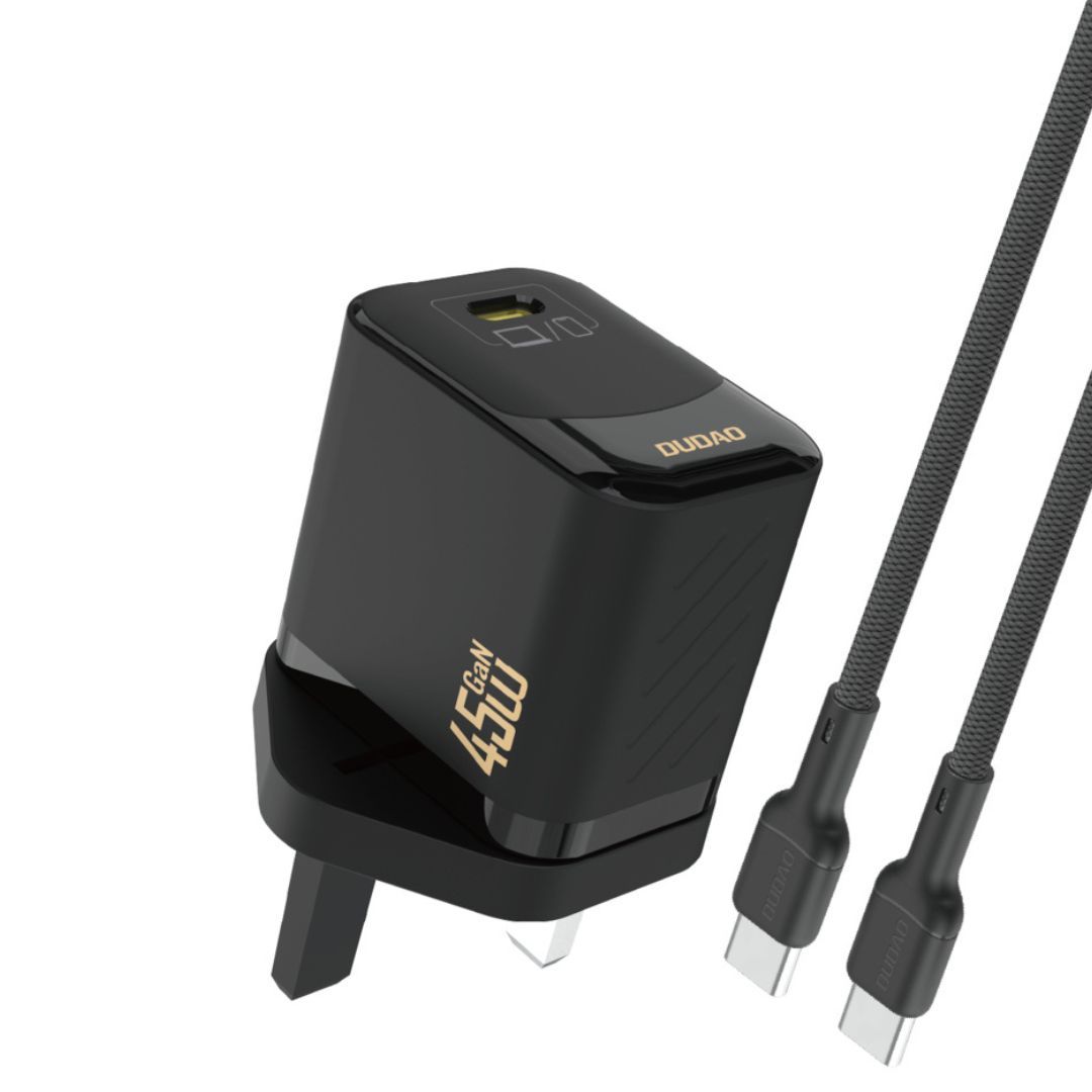 DUDAO A28UK USB-C GaN Charger PD45W With USB-C Cable