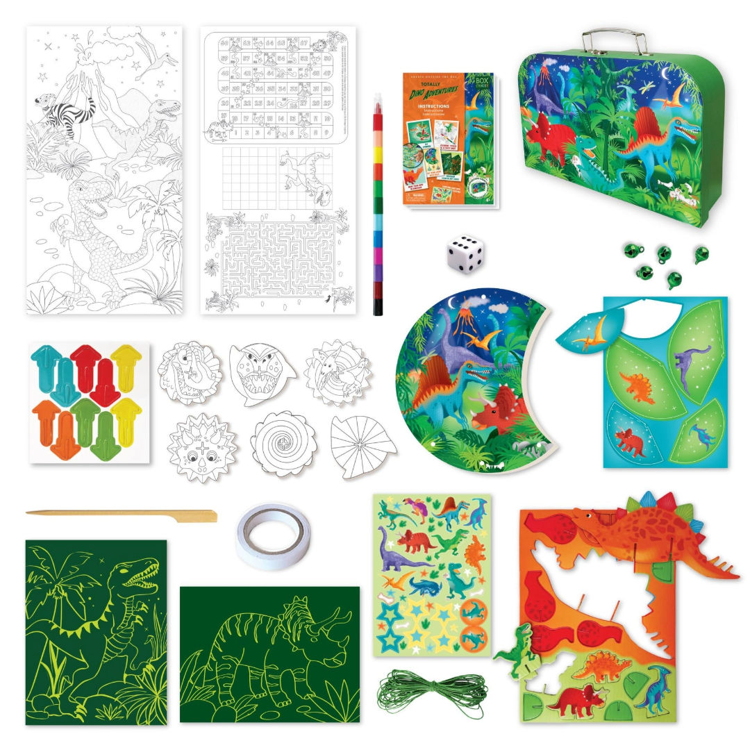 Box CanDIY Totally Dino Adventure Travel Suitcase Multi-Craft & Activity Set, 6+ years