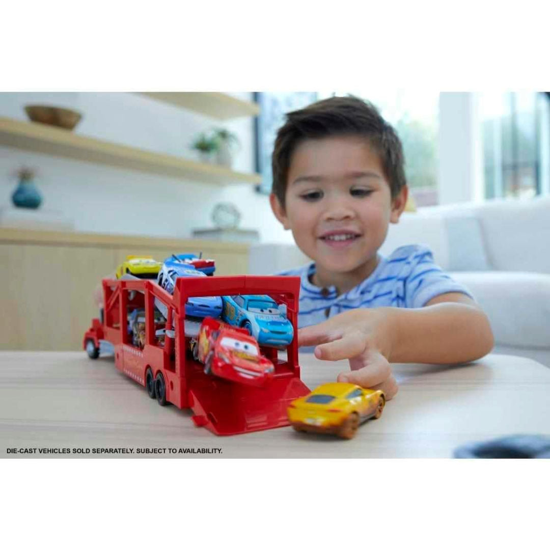 Disney Pixar Cars Mack Mini Racer Hauler Truck, 28cm, For Age 4+ Years