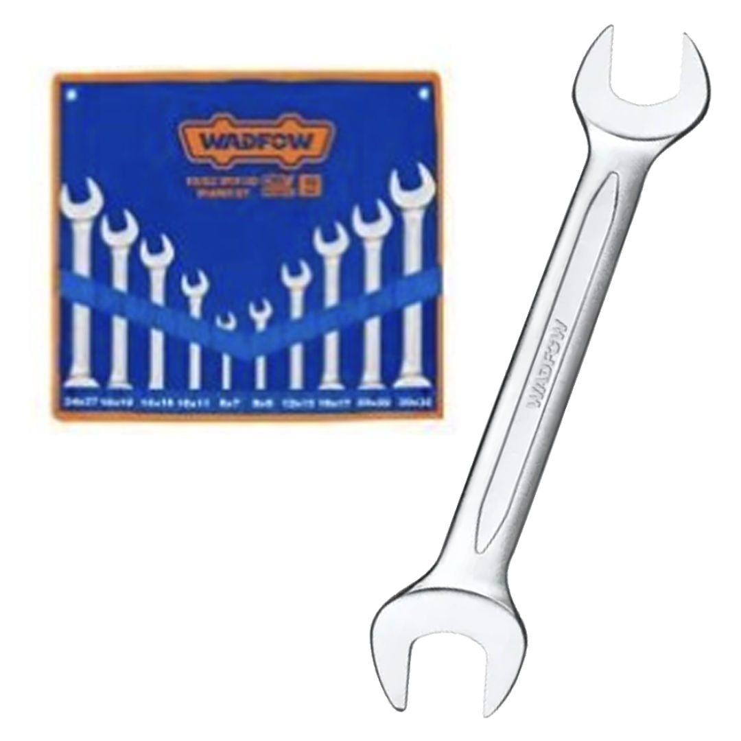 WADFOW 10 Pieces Double Open End Spanner Set, (6–32 mm)