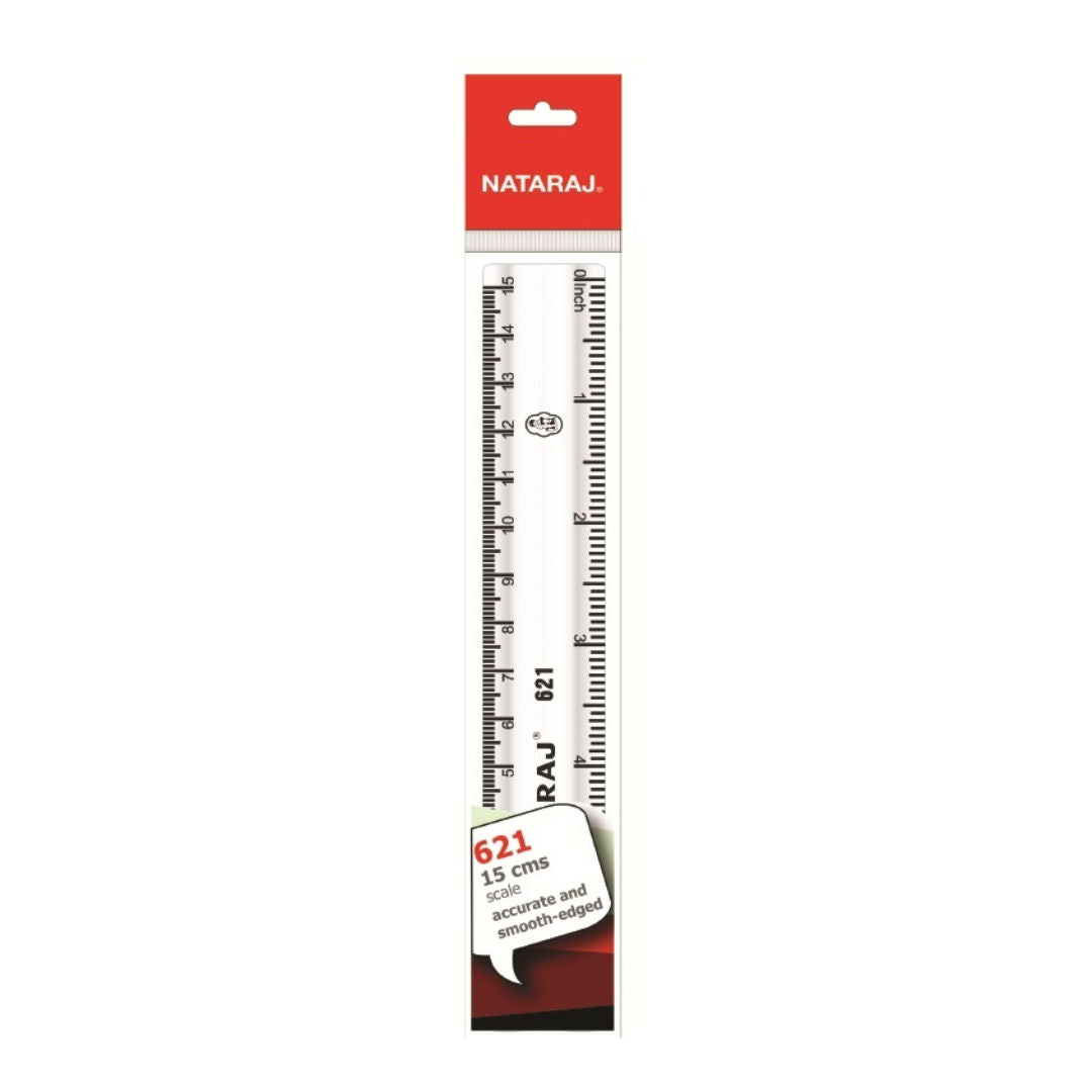 Nataraj 621 15cm Ruler, Model 06A21, ABS Plastic