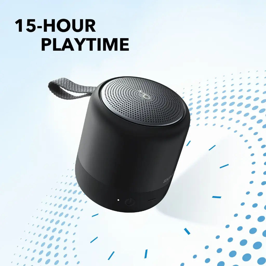 Anker Soundcore Mini 3 Bluetooth Speaker, 360° Sound, IPX7 Waterproof, 15H Playtime, Black