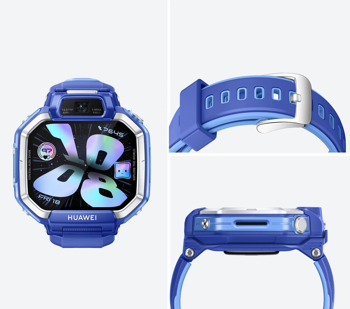 Huawei Watch KIDS X1 Smartwatch - 360° Rotatable Design, GPS Positioning, Video Calling, Dual Cameras, 1.82" AMOLED