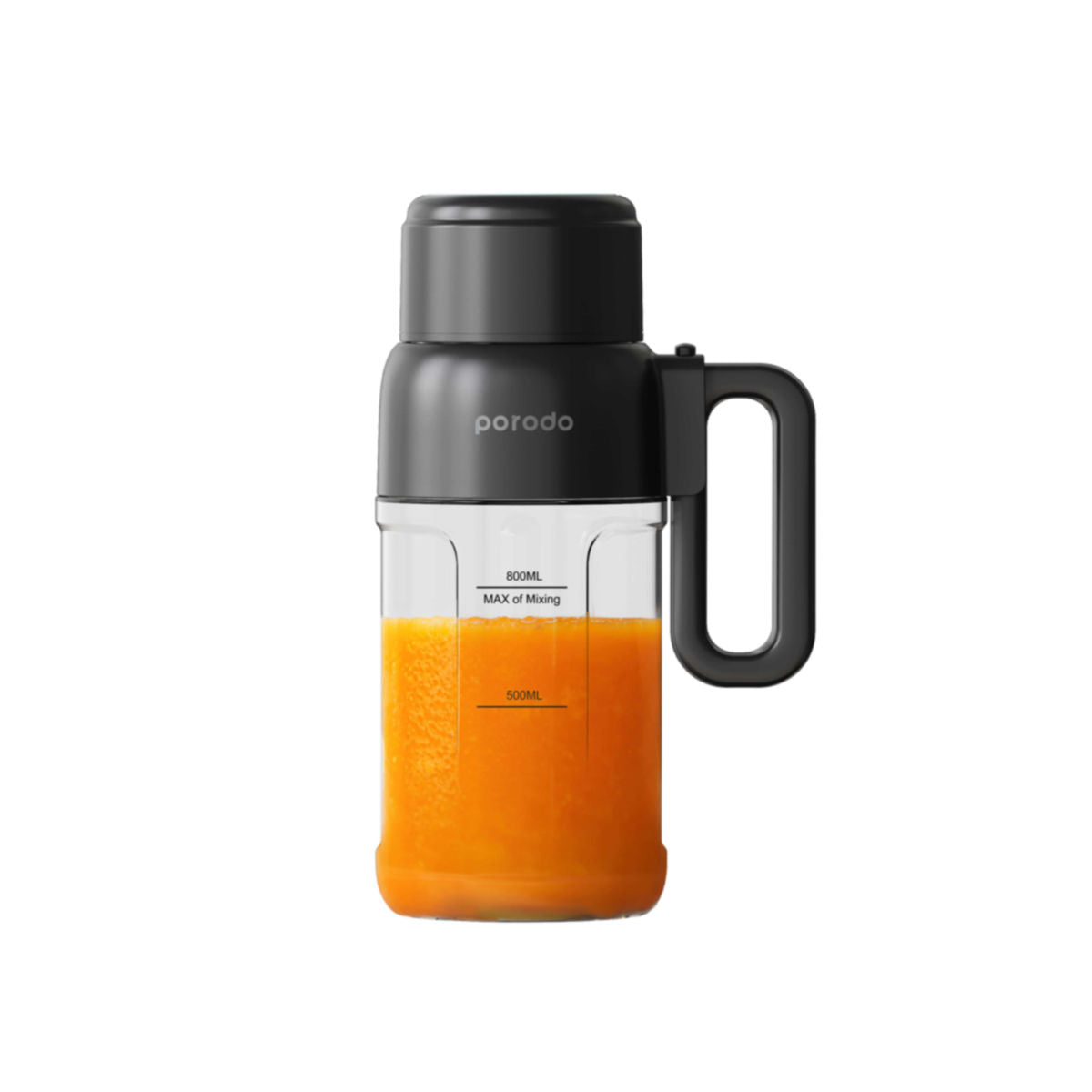 Porodo LifeStyle Portable Juicer Blender with Straw 800mL 120W, Rechargeable Personal Smoothie Blender, Black