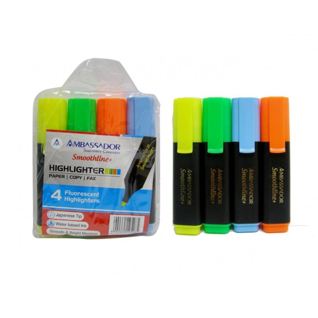 KOOLTOOLZ Ambassador Highlighter, 4 Pieces