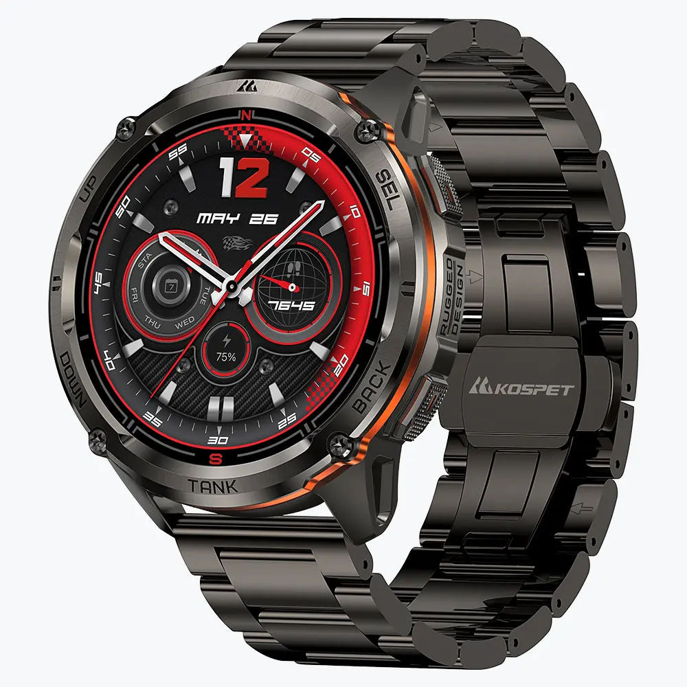 KOSPET Tank T3 Ultra 2 Special Edition GPS Smartwatch with 1.43” AMOLED Display, Bluetooth Calling, Military Grade & 5ATM Waterproof