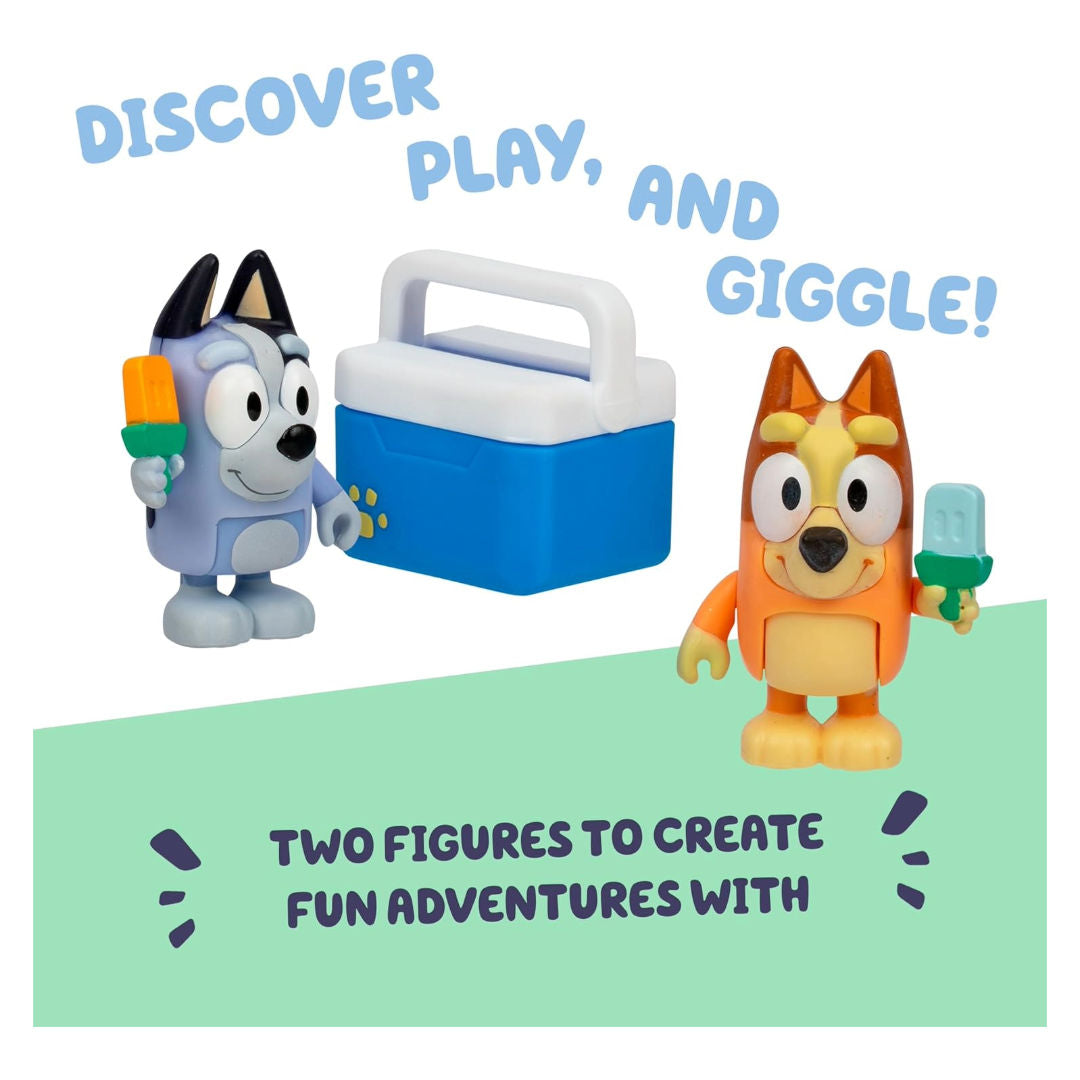 Bluey Lets Play Chef Ice Blocks Figure Pack (6cm, Pack of 2), 3+ years