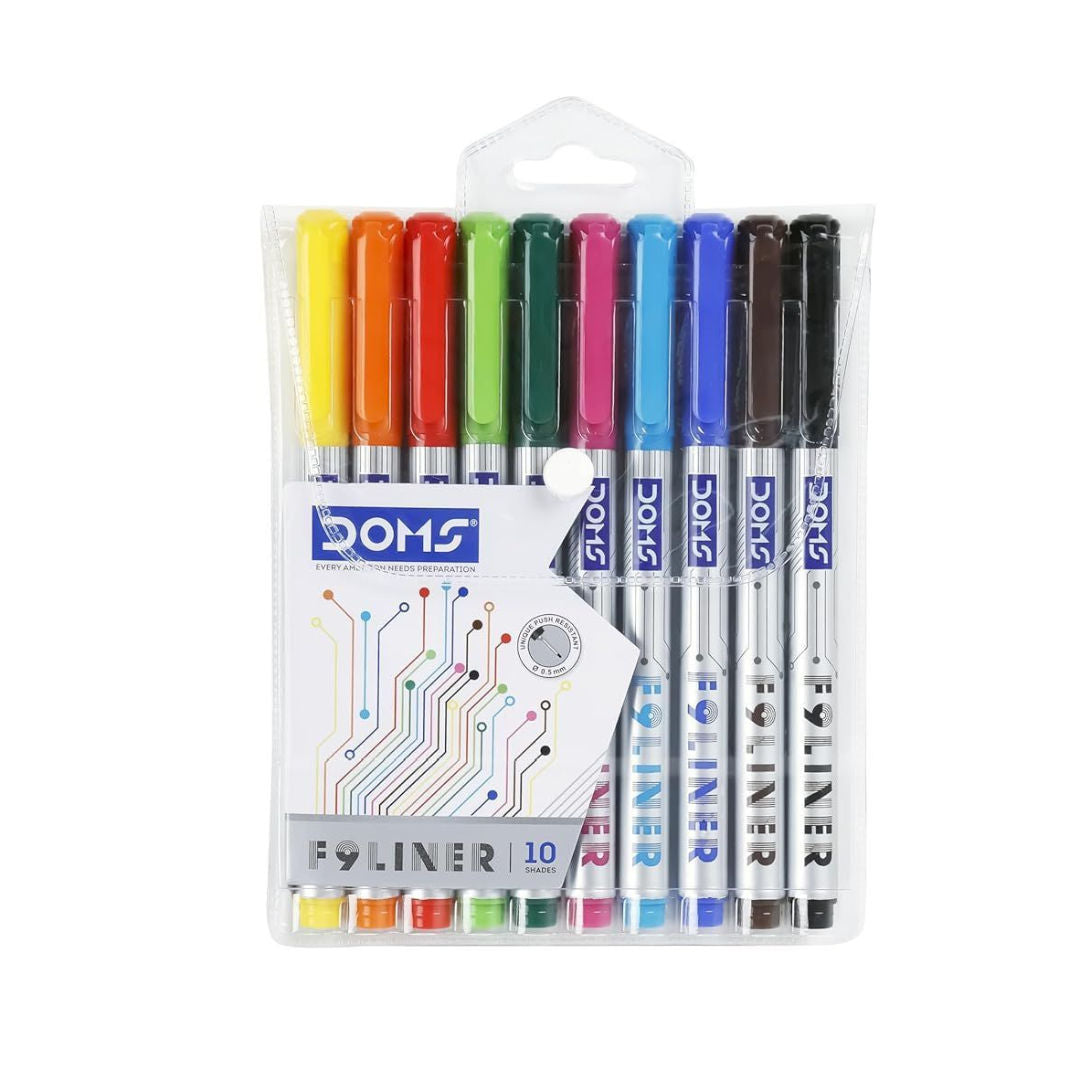 DOMS F9 Liner Pens, 10Pieces