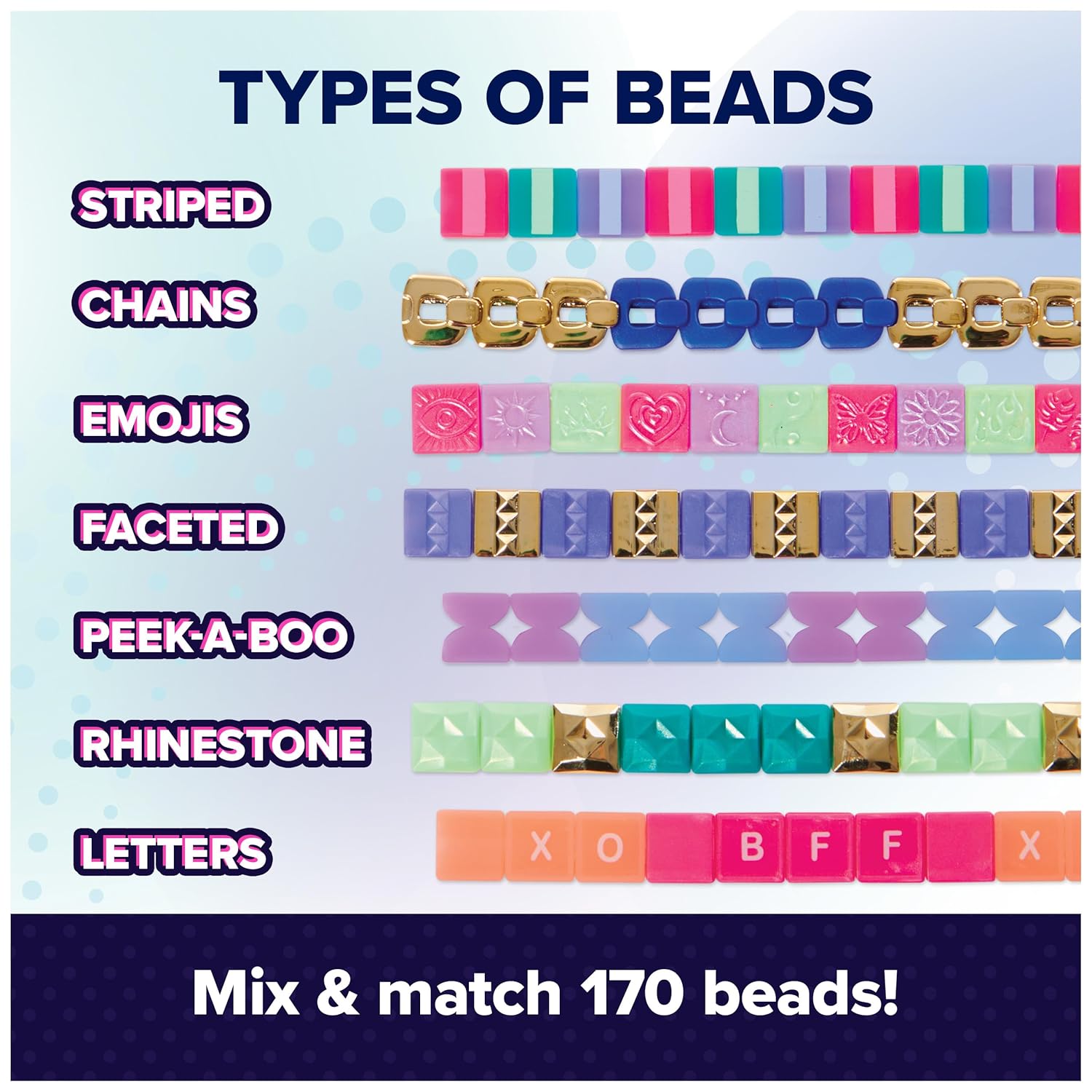 COOL Maker POPSTYLE Bracelet Maker Kit, 1 Machine With Storage, 170 Beads And 22 Reusable Elastic Bands