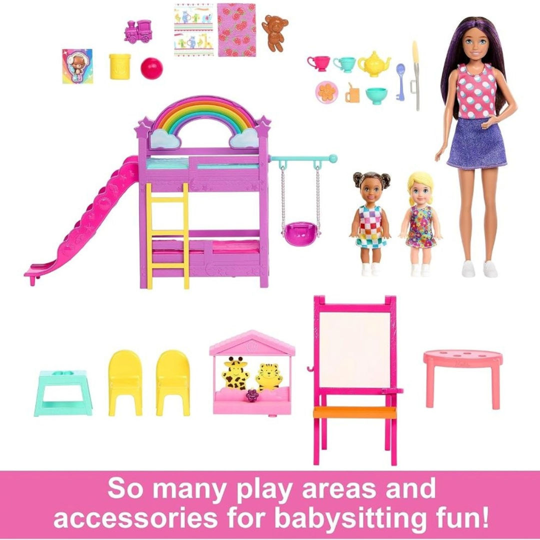 Barbie Skipper First Jobs Babysitters Ultimate Daycare Playset With 3 Dolls, Furniture & 15+ Accessories