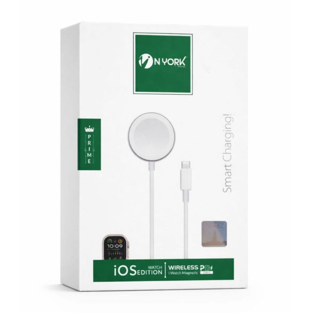 Nyork Prime iWatch Magnetic USB-C Charger, White