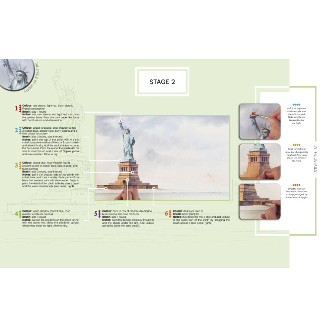 Search Press City Scenes Pad Pad Poster Creative Painting & Art Activity Book