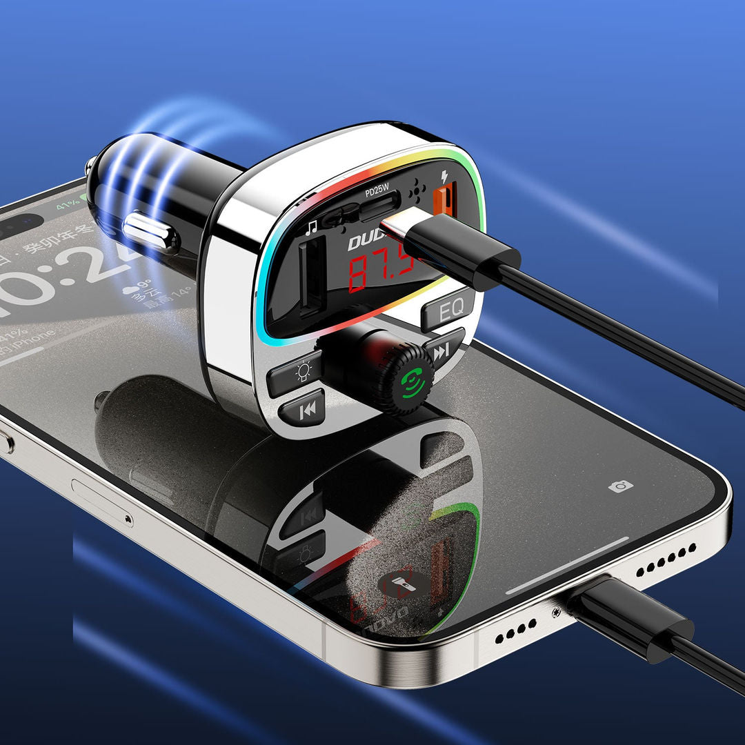 DUDAO R2PRO+-B Bluetooth MP3 Wireless FM Car Charger, PD25W